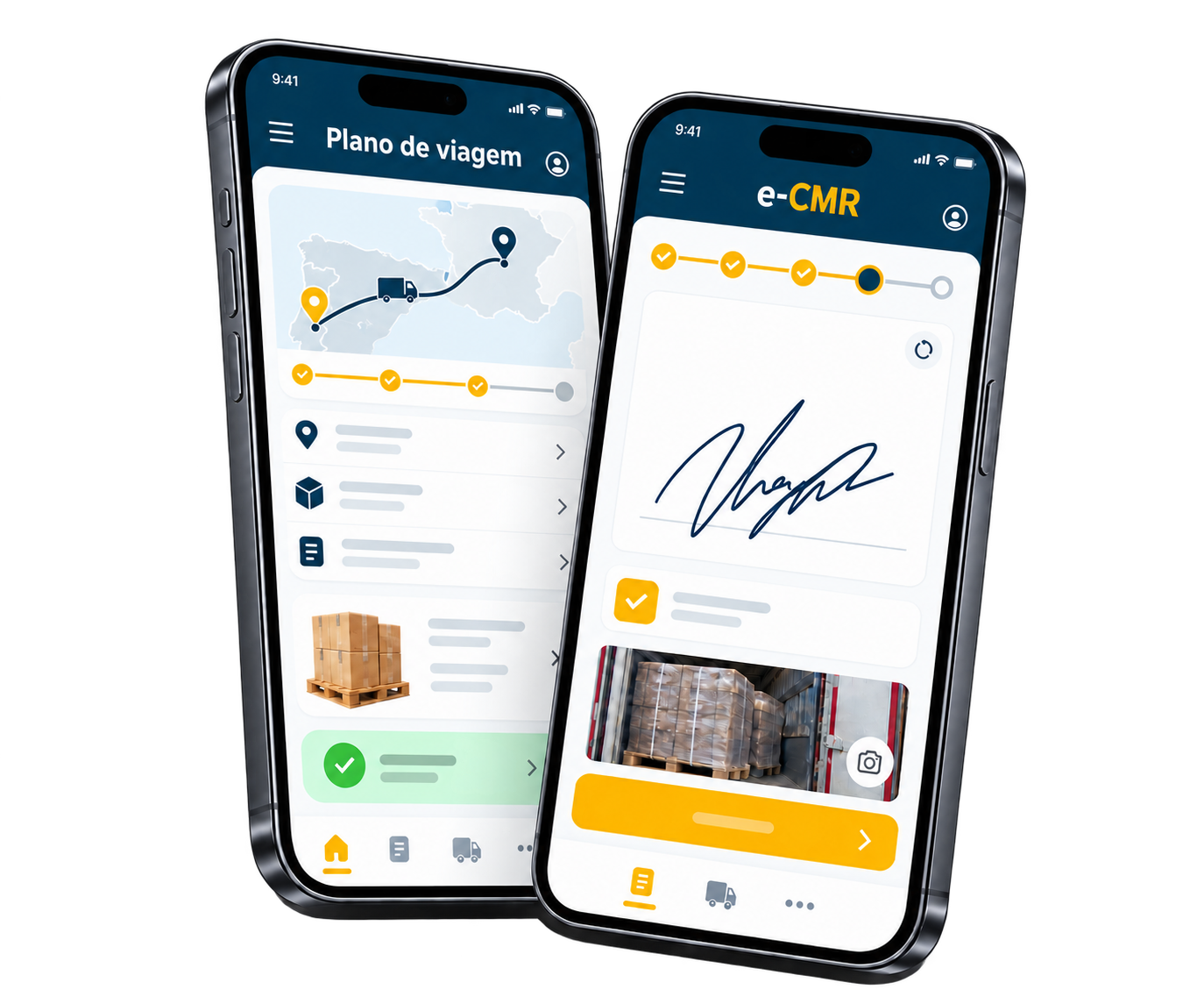 Aplicação mobile entregas estafeta motorista